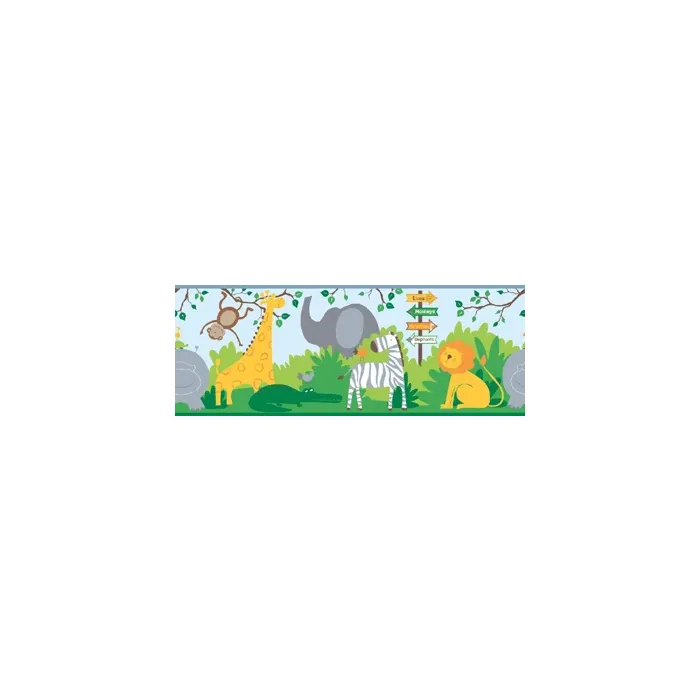 An Exotic Day at the Zoo Wallpaper Border ZB3207BD