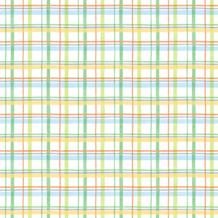 Boys Will Be Boys White Washy Plaid Wallpaper ZB3413