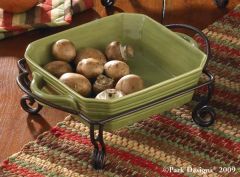 Park Designs Square Caddy Brown Burl Finish