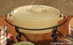 Park Designs Oval Caddy Brown Burl Finish