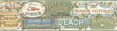 Captain Moss Seaside Signs Portrait Wallpaper Border Chesapeake BBC46023B