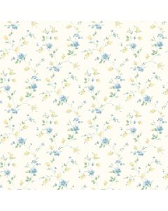 Carla Blue Spring Bloom Trail Wallpaper Sidewall Chesapeake BBC21561