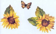 Sunflowers and Butterflies Wallies