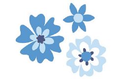 Blue Posies Wallies