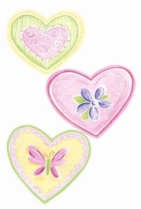 Pastel Hearts Walllies