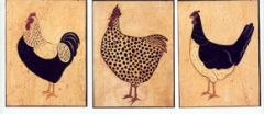 Warren Kimble Rooster Wallies Decals