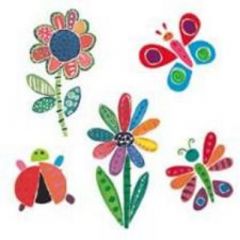 Jennys Flowers and Bugs Wallies