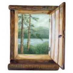 Cabin Window Wallies Mural