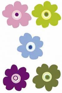 Pop Flowers Wallie Mural