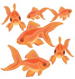 Goldfish Self-Adhesive Wallies