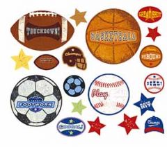 Multiple Sports Stamp Vinyl Decal Wallies