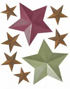 Various Barn Star Vinyl Decal Wallies