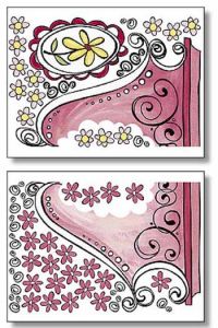 Girly Headboard Wallies Mural