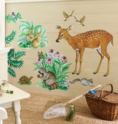 Woodland Animals Wallies Mural