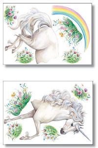 Rainbow Unicorn Wallies Mural