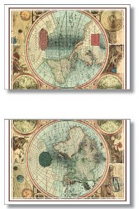 Old World Map Wallies Mural