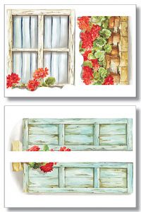 Geranium Window Big Wallies Mural