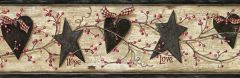 Chrissy Grey Faith Love Trail Wallpaper Border Chesapeake BBC44532B