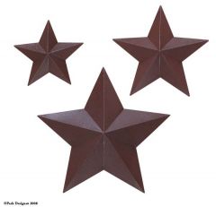 Colonial Star Set Of 3 Red
