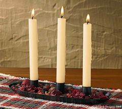 Forged Candle Pan 3 Taper Hldr