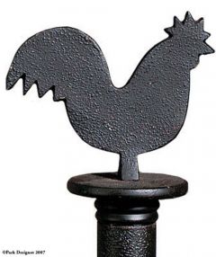 Rooster Paper Towel Hld Blk