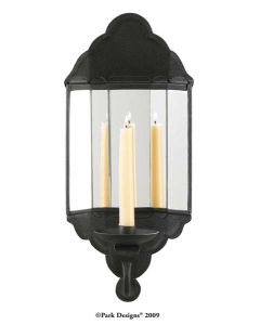 Triple Mirror Sconce Blk