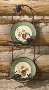 Pine Lodge Double Plate Rack