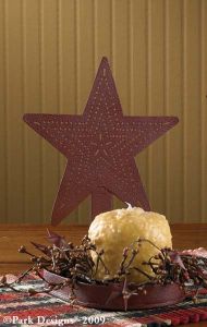 Punched Star Candle Pan Red