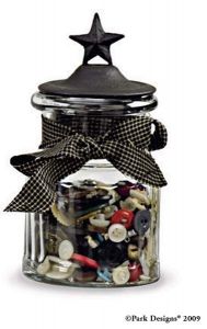 Black Star Glass Jar 5.5 inch