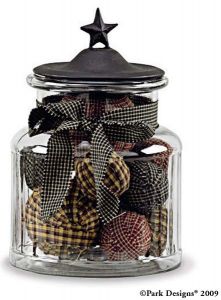 Black Star Glass Jar 7 inch