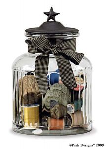 Black Star Glass Jar 9 inch