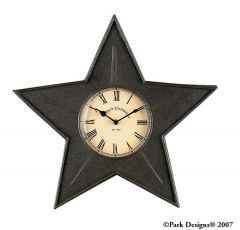 Black Star Metal Clock