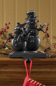 Glitter Snowmen Stocking Hngr