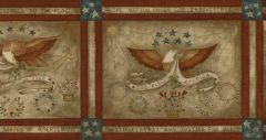 Red Patriotic Eagle Wallpaper Border