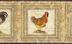 Framed Rooster Wallpaper Border