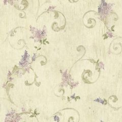 Emma Grey Lilac Acanthus Scroll Wallpaper Sidewall Chesapeake BBC21605