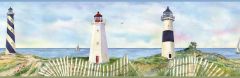 Eugene Light Blue Coastal Lighthouse Portrait Wallpaper Border Chesapeake BBC46071B