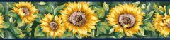 Sunflower and Foliage Wallpaper Border