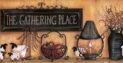 Country Gathering Place Wallpaper Border 418B80971B-2 rolls left