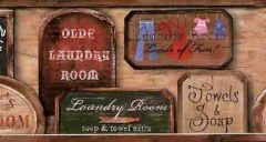 Collection of Laundry Room Signs Border - 3 Rolls Left