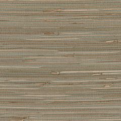 488-437 Regular Buddle Wallpaper Green, Brown, Beige Decorator Grasscloth II Norwall Wallcovering