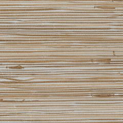 488-440 Regular Buddle Foil Backed Wallpaper Brown, Beige, Silver Metallic Decorator Grasscloth II Norwall Wallcovering