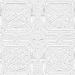 Tin Tiles Paintable Wallpaper White Norwall Wallcovering 48928