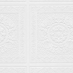 Relief Print Panels Paintable Wallpaper White Norwall Wallcovering 48931