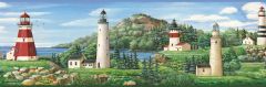 Lake Lighthouse Wallpaper Border - Chesapeake Wallcovering