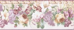 Light Reflective Mixed Flower Wall Paper Border