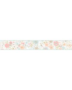 DwellStudio Baby & Kids Posey Wallpaper Border - Pink/Blue/Brown DW2373BD