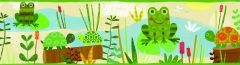 Kermis Cream Frog Marsh Toss Wallpaper Border Chesapeake BBC46331B