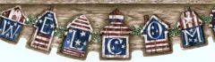 Green Americana Welcome Wallpaper Border