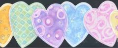 Pink Hearts Wallpaper Border